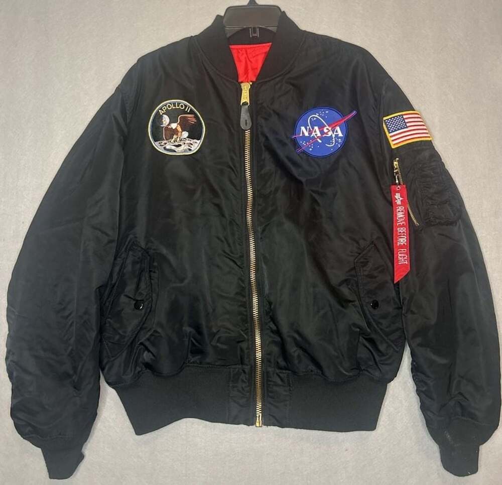 Alpha Industries Jacket Mens XL NASA MA-1 Apollo II Bomber Flight Reversible